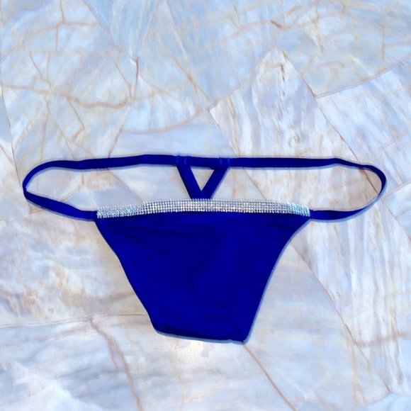 New VS VERY SEXY Bombshell Shine V-string Panty Purple Shine crystal band - Picture 12 of 12